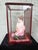 Mid-Century Japanese Geisha Figurine in Glass Display Case With Gilt Kimono Details For Sale - Image 4 of 9