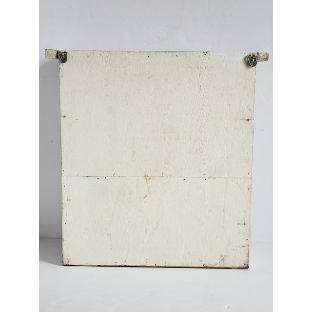 Vintage Primitive Farmhouse Style Distressed Finish Cabinet For Sale In New York - Image 6 of 15