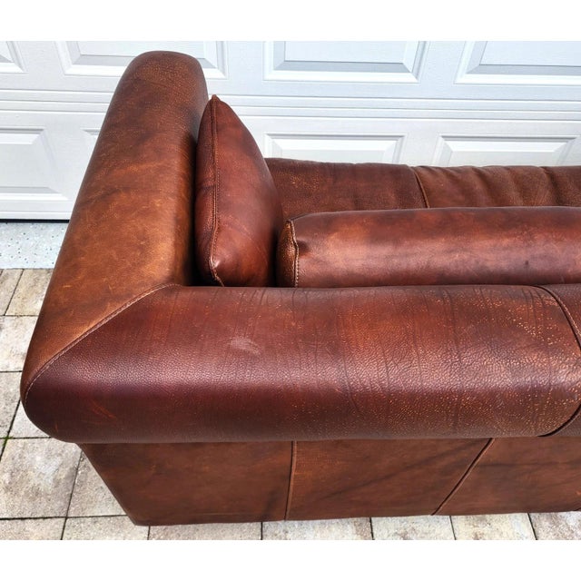 Italian Leather Sofa by Baxter of Italy For Sale - Image 11 of 18