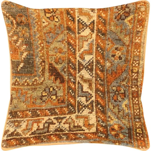 1920s Persian Shiraz Pillow. Hand woven in the Shiraz region of Southern Iran. Fiber fill. 523186