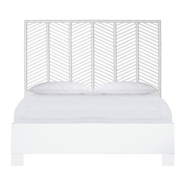 Liam Platform Bed Double - White For Sale - Image 12 of 12
