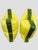 Traditional Chartreuse Velvet Box Pillow Pair Cord Green Tape For Sale - Image 3 of 10