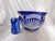 Glass 1940s Very Large Blue Cut to Clear Bowl For Sale - Image 7 of 7