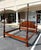English Baker Furniture King Size Flamed Mahogany Georgian Style Poster Bed Frame For Sale - Image 3 of 13