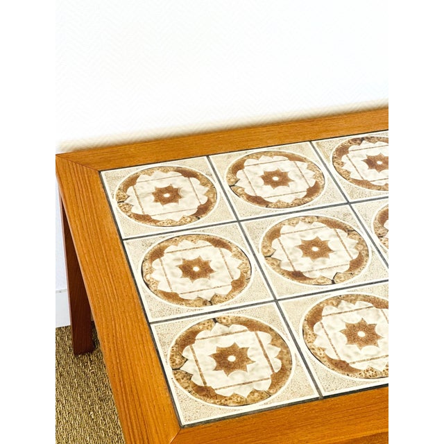 Scandinavian Coffee Table in Teak and Ceramic, 1960s For Sale - Image 12 of 16