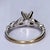 14k White Gold Solitaire Ring With Twisted Diamond Band - 5.25 For Sale - Image 4 of 6