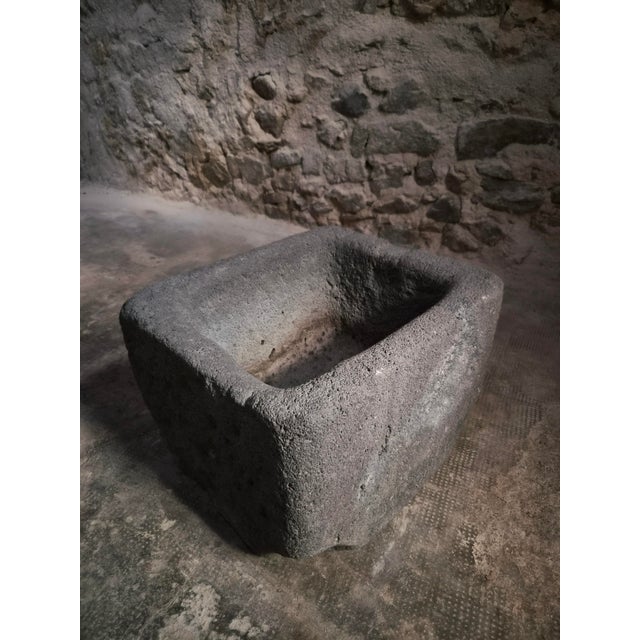 Antique French Volcanic Stone Trough Sink, 1700s For Sale - Image 6 of 18