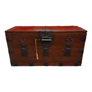 Late 19th Century Antique Korean Money Trunk