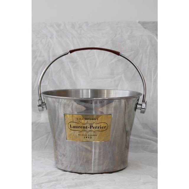 Large Metal Champagne Wine Bucket with Handle For Sale - Image 6 of 11
