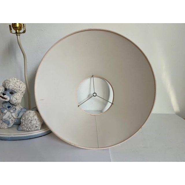 1950s French Poodle Lamp & Shade For Sale - Image 9 of 12