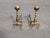 Mid 20th Century Vintage Pair of Cannonball Ball Victorian Brass Fireplace Andirons For Sale - Image 5 of 5