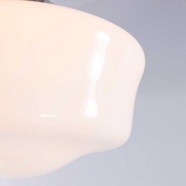 1950’s original french tabac opal glass pendant lamp – single. Stunning original pendant lamp from a tabac in france. The...