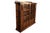 Brown Mission Double Door Bookcase With Side Shelves - Walnut (W1) For Sale - Image 8 of 8