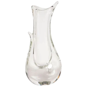 Licio Zanetti Mid-Century Modern Sculptural Translucent Handblown Murano Vase