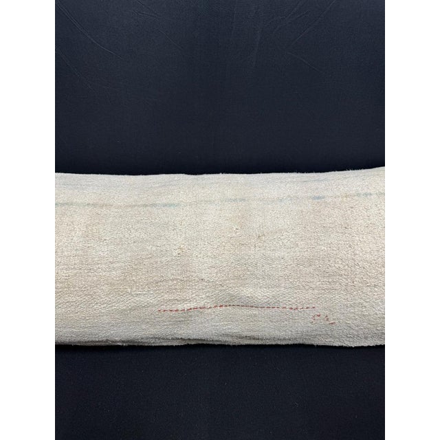 Contemporary Turkish Hemp Pillow Cushion Natural Beige Cushion Cover 14x40 For Sale - Image 3 of 4