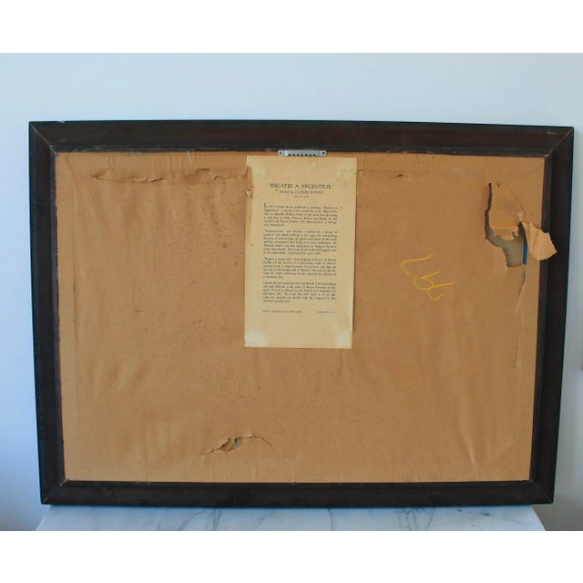 1960s 1960s Claude Monet "Regatta a Argenteuil" Boats Framed Print For Sale - Image 5 of 7