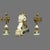 French Alabaster and Gilt Bronze Clock Garniture with Candelabra, 1870, Set of 3 For Sale - Image 9 of 11