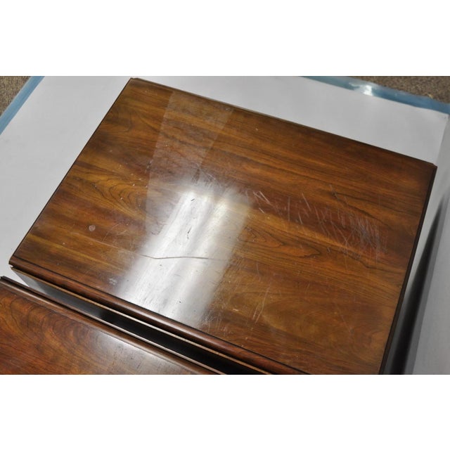 Late 20th Century Vintage Pennsylvania House Cherry Wood Drop Leaf Pembroke End Tables - A Pair For Sale - Image 5 of 18