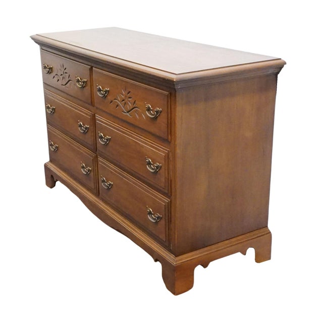 BROYHILL FURNITURE Penn Colony Solid Cherry Early American Colonial 54" Double Dresser 2600-22 34.25" High 54" Wide 19.75"...