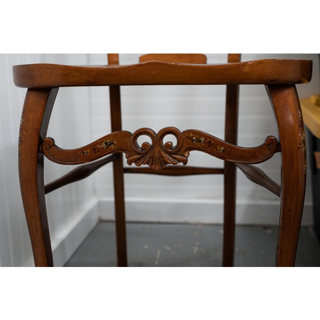 Antique Hand Painted Victorian Side Chair For Sale In Seattle - Image 6 of 6