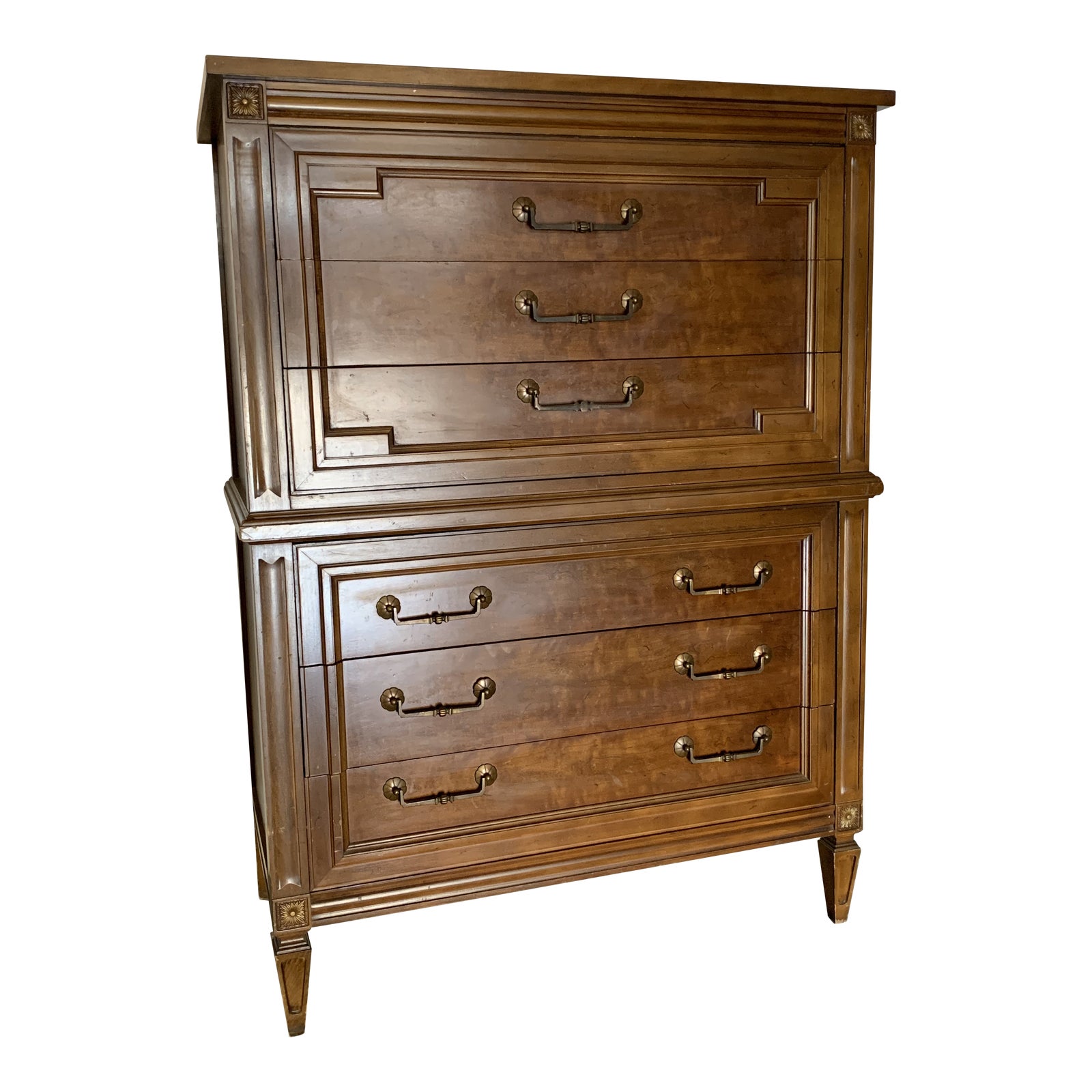 Thomasville Mid Century Furniture Solid Wood Highboy Dresser Chairish