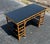 Campaign Vintage Coastal Bamboo and Black Lacquer Desk by Milling Road for Baker For Sale - Image 3 of 10