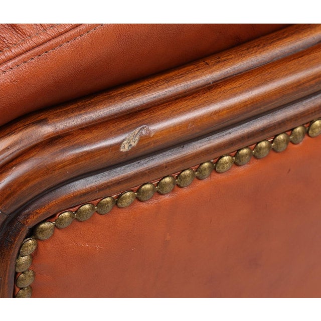 Mid-Century Modern Chairs in Leather and Wood, 1960s, Set of 2 For Sale - Image 4 of 6