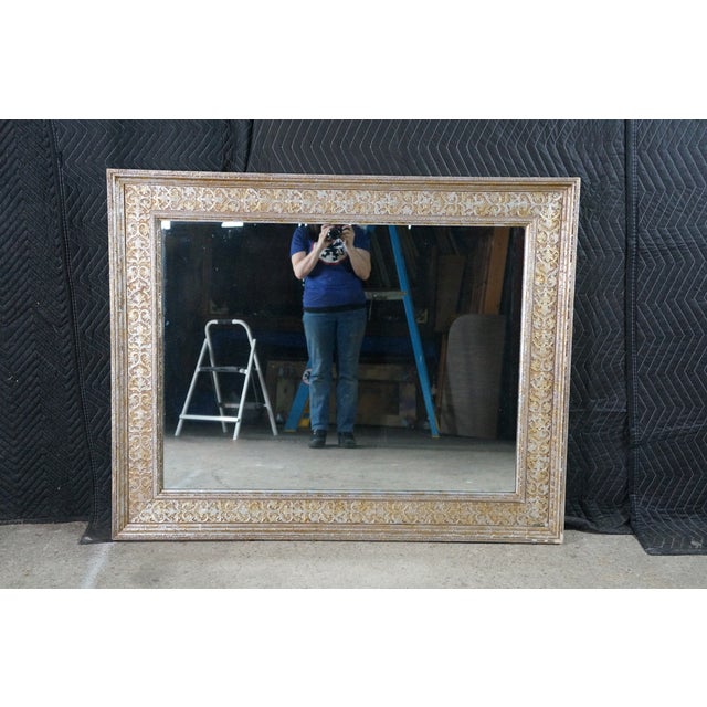 Vintage Clossons Cincinnati Baroque Rococo Arabesque Scrolled Wall Mantel Mirror For Sale - Image 11 of 13