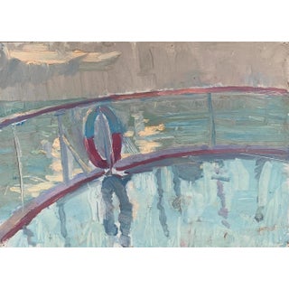Vintage Seascape Oil Painting, Ukrainian Artist, 1970s 24-34 For Sale