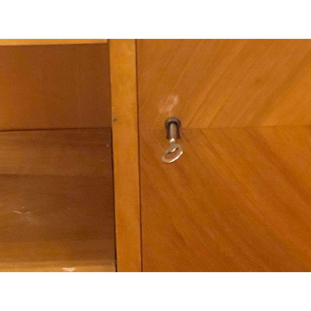 Danish MCM Narrow Bookshelf Cabinet For Sale - Image 4 of 9