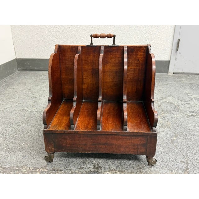 Brown Canterbury Mahogany Magazine Rack, 19th Century For Sale - Image 8 of 12