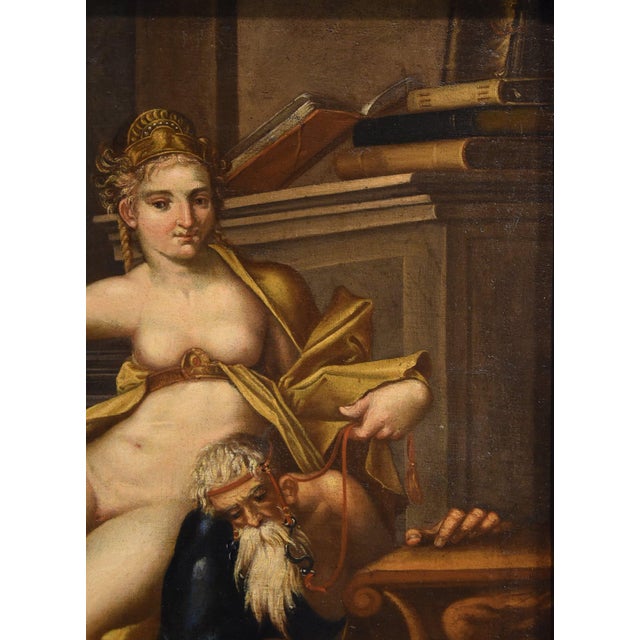 Bartholomäus Spranger, Aristotle & Phyllis, 1500s-1600s, Oil on Canvas For Sale - Image 7 of 16