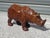 Vintage Leather Rhinoceros, India, 1950s For Sale - Image 4 of 14