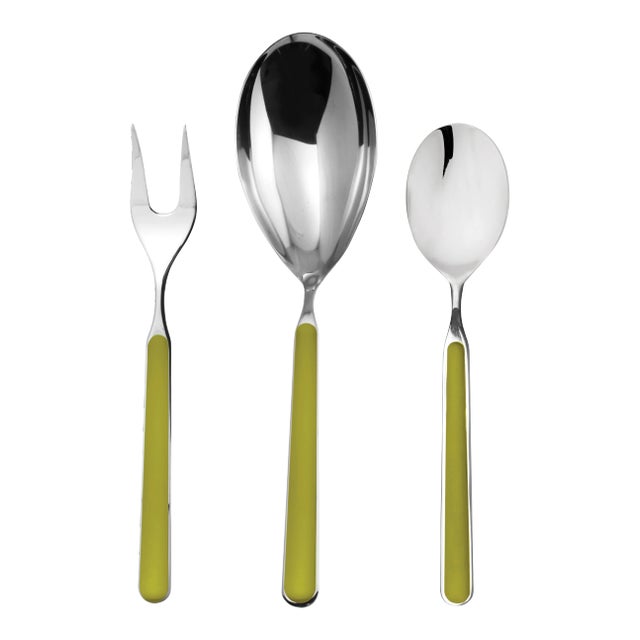 Mepra Fantasia 3-Piece Serving Set, Olive Green For Sale