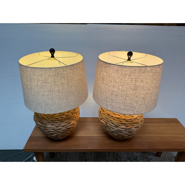 Design Plus Gallery presents a Pair of Alaro Table Lamps by Jonathan Y. The lamps are made with the use of natural dried...