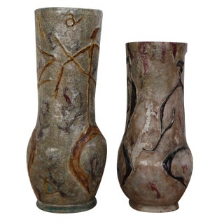 Ceramic Vases by Carlo Zauli, Italy, 1950s, Set of 2 For Sale