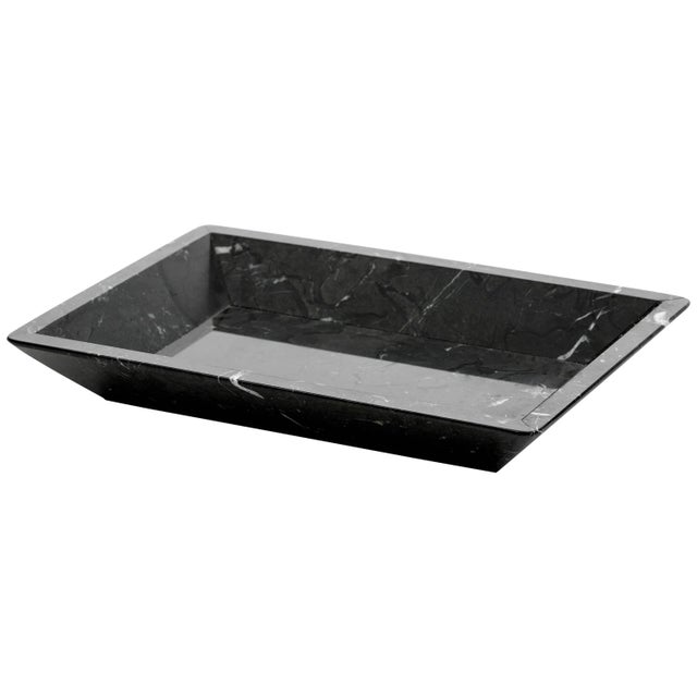 Not Yet Made - Made To Order Black Marquina Marble Tray or Plate For Sale - Image 5 of 5