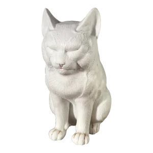 Antique 19th Century Japanese Meiji Okimono Blanc De Chine Porcelain Figure of a Cat