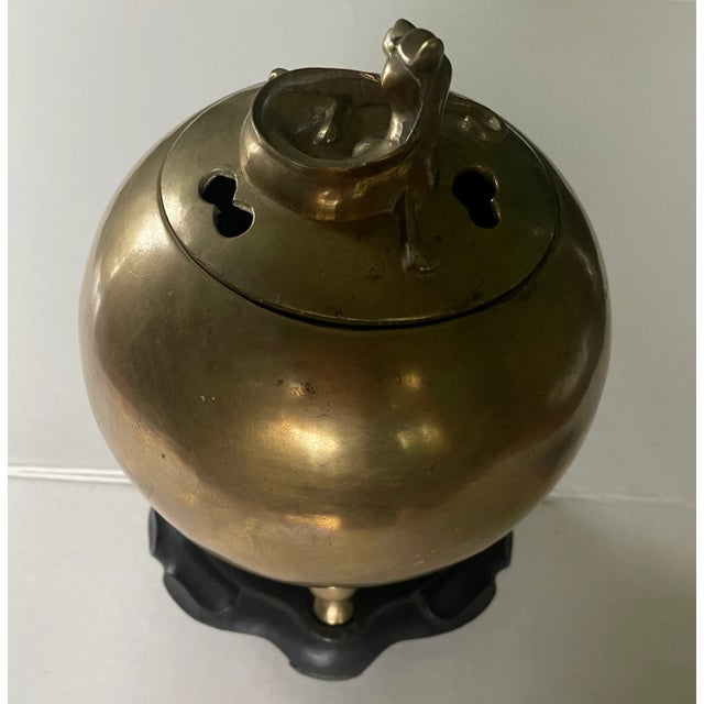 Early 20th Century Gilded Bronze Dragon Incense Burner For Sale - Image 4 of 7