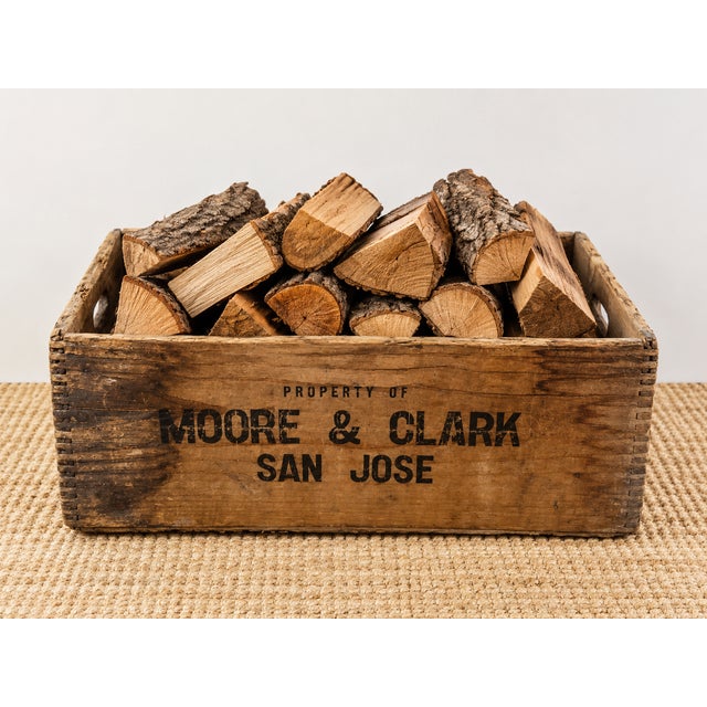 Brown Vintage / Antique Rustic Farmhouse Style Wood Vegetable Shipping Crate Box For Sale - Image 8 of 8