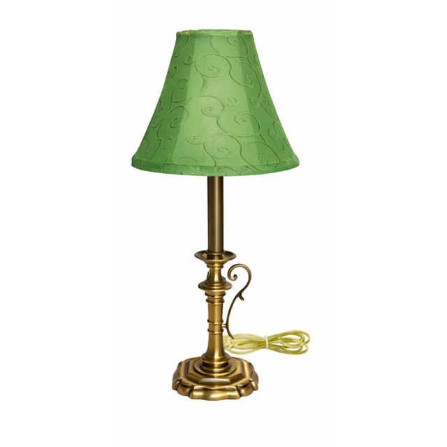 Vintage Brass Candlestick Lamp Base With Scroll Detail – Hollywood Regency / European Traditional For Sale - Image 4 of 6