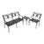 Vintage Star and Dolphin Double Settee Arm Chair Table With Filigree a Set of 3 For Sale