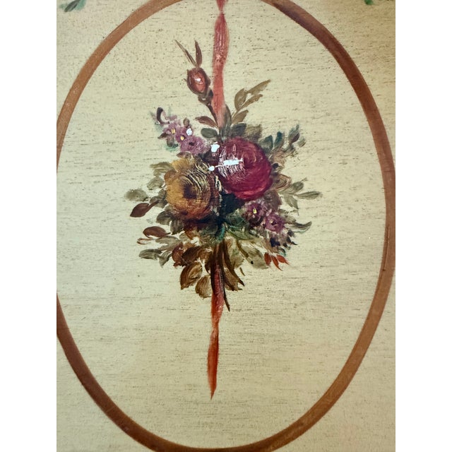 Brown Pair of Antique Sheraton Style Hand-Painted Drinks Tables - Adam Regency For Sale - Image 8 of 12