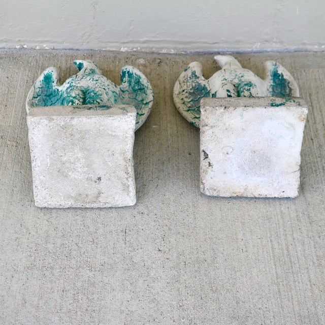 Pair of Vintage Federal Style Concrete Eagle Garden Finials - 16" For Sale In Cincinnati - Image 6 of 12