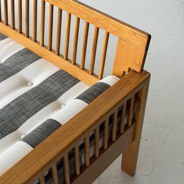 11980s Studio Made Striped Daybed Attributed to Charles Webb For Sale - Image 9 of 12