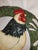 Hand-painted metal rooster wall art piece, Vintage
