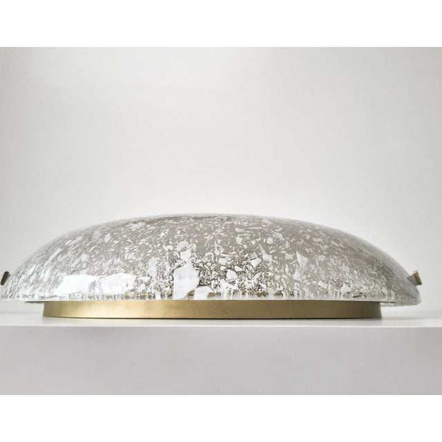 Gold Large Murano Speckled Glass Ceiling Lamp by Egon Hillebrand for Hillebrand Leuchten, Germany, 1970s For Sale - Image 8 of 18
