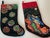1970s 1970s Two Festive Christmas Stockings Beaded Sequins on Velvet For Sale - Image 5 of 5