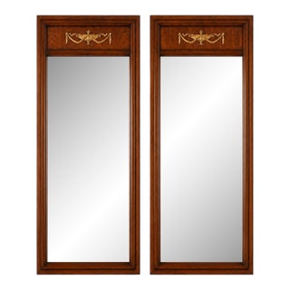 Pair of Federal Style Trumeau Mirrors | Neoclassical Wall Mirrors | Traditional Decor For Sale