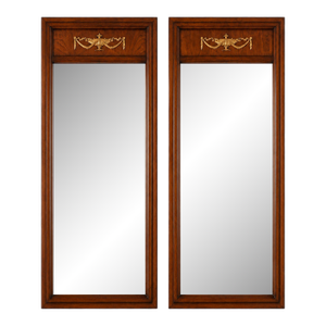 Pair of Federal Style Trumeau Mirrors | Neoclassical Wall Mirrors | Traditional Decor